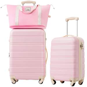 Db Luxury 2-Piece Hardshell Luggage Set With Tsa Lock Lightweight 20 & <b>24</b> Inch Spinner <b>Suitcases</b> Modern Pink Polyester Lining - Product Image 1