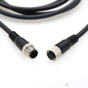 สายเคเบิลเซ็นเซอร์แอคทูเอเตอร์แบบมีรหัส Szrmcc M12 A แบบ 4 พิน ตัวผู้-ตัวเมีย สำหรับงานอุตสาหกรรม ป้องกันสภาพอากาศ พร้อมฉนวนป้องกัน - Product Image 3