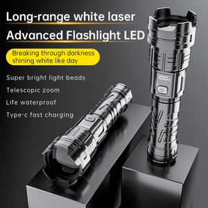 XINSITE Torcia LED Ricaricabile 15W con Batteria 18650, Corpo in PVC Impermeabile, Zoom Regolabile, Dimmerabile, per Emergenze e Campeggio - Product Image 4
