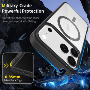 Ốp điện thoại iPhone 17 Pro Max, 17 Air, 16e, 15 Plus trong suốt, chống sốc, nam châm, chất liệu TPU cao cấp, thời trang - Product Image 3