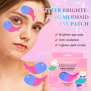 Nouveaux Patchs Oculaires Véganes en Tissu Double Couleur Effet Sirène Anti-Poches Hydratants Éclaircissants Apaisants Cernes 3 Paires - Product Image 2