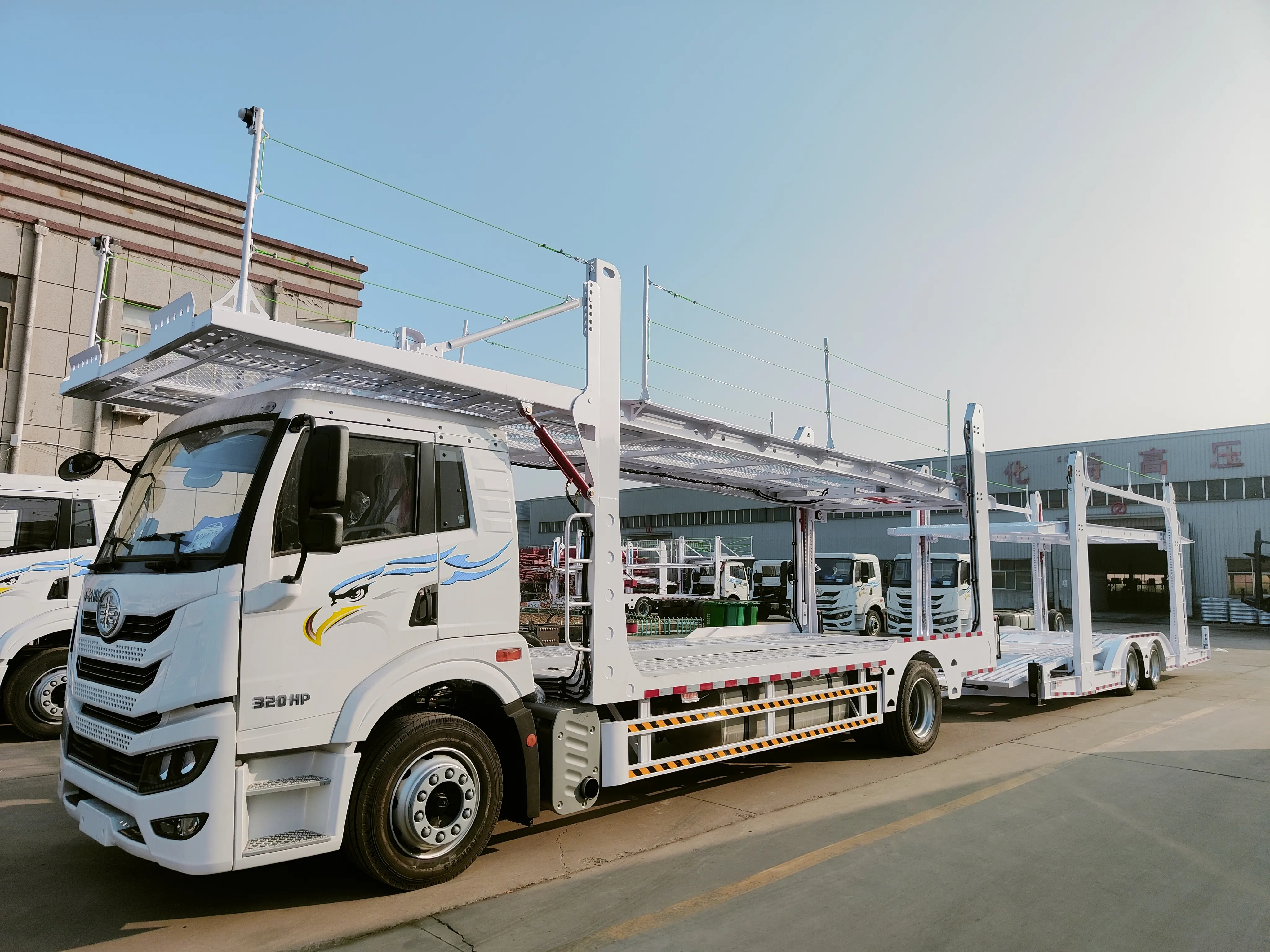 Remolque portador de coche resistente de 2 ejes 10 para transporte automático