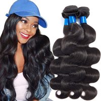 Lot de 100 mèches de cheveux humains vierges bruts non traités, naturels noirs péruviens, Remy, brésiliens, ondulés, avec closure