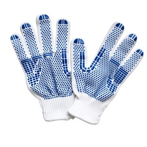 Guantes de Trabajo de Punto TC Blancos de Calibre 7/10, Transpirables, Reutilizables, Duraderos, Antideslizantes, Guantes de Protección para Trabajo - Product Image 1