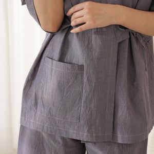 100% Cotton Customized Homewear Sleepwear <b>Cardigan</b> Kimono Yukata Cotton Bathrobe Nightwear - Product Image 6