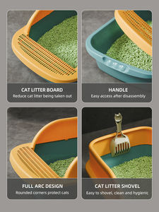 Haogle Grande Taille Pet Fournitures Produit Rectangle Bacs Ménage Conteneur En Plastique Chien Avec <span class=keywords><strong>Pelle</strong></span> Chat Toilette <span class=keywords><strong>Lapin</strong></span> Bac À Litière - Product Image 4