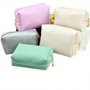 Custom Quality PU Leather Lady Makeup for Bag with Zipper Closure and Tassel <b>Puller</b> Medium Capacity Cosmetic Gift Bag - Product Image 2