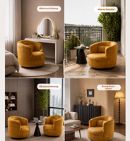 Fauteuil de détente individuel moderne du milieu du siècle, fauteuil inclinable minimaliste en tissu pour salon et chambre à coucher