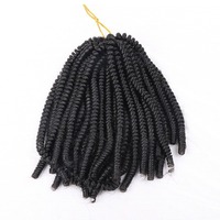 Cheveux synthétiques tressés au crochet effet ombré coloré - Boucles de printemps pour dreadlocks et tresses, extensions de cheveux ombrés effet torsadé