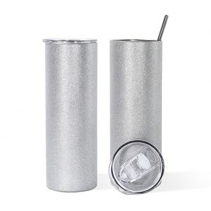 Wholesale 20oz Sublimation Glitter Stainless Steel Tumbler <b>Double</b> <b>Wall</b> Vacuum Insulated Cup with Straw - Product Image 2