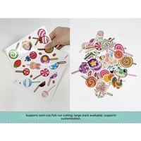 50 autocollants décoratifs en forme de sucettes, mignons, imperméables, pour journal intime et scrapbooking, découpés, Chine