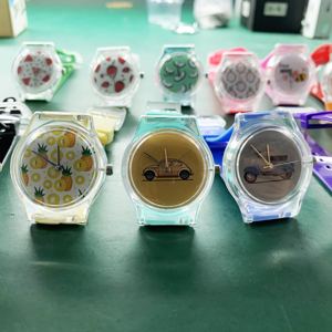 Tùy Chỉnh Thiết Kế Tái Chế Nhựa Cổ Tay Watch OEM Làm Cho Thiết Kế Của Riêng Bạn Sơn Nhựa Đồng Hồ Quay Số Strap In - Product Image 6