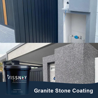 Revêtement en spray liquide Vissney Premium French Marbre pour murs extérieurs, finition pierre granit haute brillance