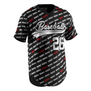 Vêtements de sport en gros à col en V brodés, uniformes de baseball pour femmes, maillots en polyester, chemises de baseball pour femmes - Product Image 3