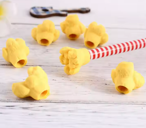 Borradores de Goma con Forma de Palomitas de Maíz, Ecológicos, Amarillos, 3D, Novedad Escolar, Divertidos y Creativos para Niños, Venta al Por Mayor - Product Image 1