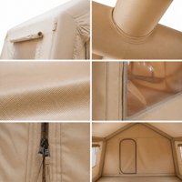 17.2 ㎡   Tente de Glamping de Luxe 4.8x3.6m en Oxford 600D Imperméable avec Cloison et Trou pour Poêle et Ventilation Climatisation pour Complexes de Glamping