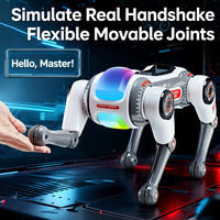 Robot chien éducatif intelligent télécommandé 2.4G, robot bionique réaliste avec cascades, interaction vocale IA et LED dynamiques