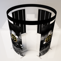 Boîtier 360 degrés photomaton avec lumières LED photomaton livraison directe photomaton toile de fond