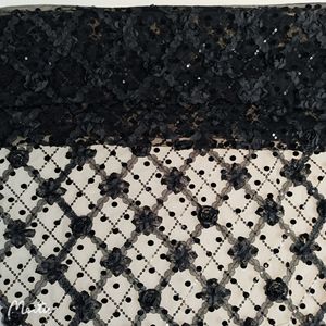 Nouveau tissu de maille brodé de Style féerique avec 0.8cm à pois <span class=keywords><strong>flocage</strong></span> diamant broderie mousseline de soie crochet fleur pour jupe tissu - Product Image 6