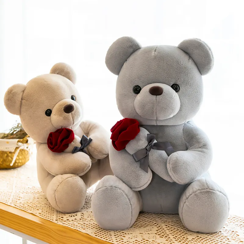 На заказ праздничные животные мягкие куклы подарки плюшевые игрушки в виде медведя розы
