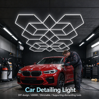 Lumière de plafond personnalisable pour le detailing automobile, structure DIY, 6500K, intensité réglable, pour garage, atelier, salle d'exposition automobile