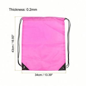 2024 New Designed Logo Wholesales Low Price Advertising 100% Polyester Cotton Oxford Gym Custom Sports <b>Backpack</b> <b>Drawstring</b> Bag - Product Image 5