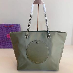 Tote ניילון משקל שרשרת ניילון קל משקל תיק גדול קיבולת mummy zip סגירת תיק כתף צבע אחיד תיק פוליאסטר - Product Image 2