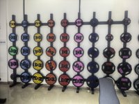 Plaques de poids en caoutchouc pour haltères, ensembles de plaques de bumper à triple grip, codées par couleur, 50 mm, équipement d'entraînement de force pour salle de sport commerciale et à domicile