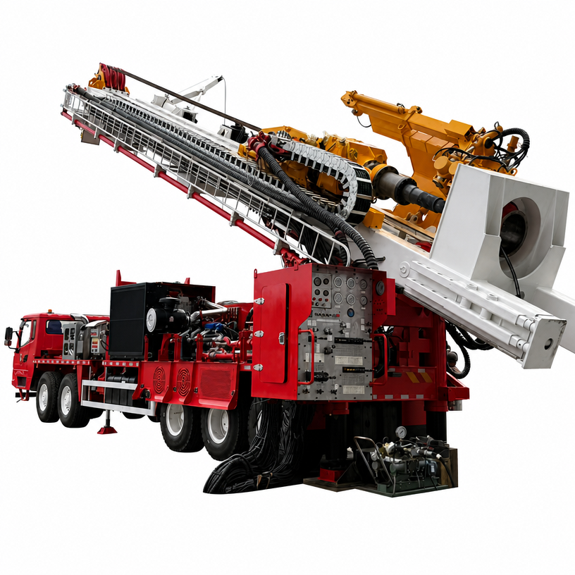 Truck Mounted Full Hydraulic Water Well Drilling Rig Diesel Powered ...
