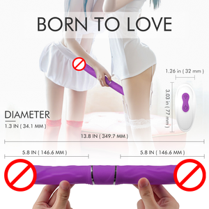 Vibratore Giocattolo Sessuale per Donne, Dildo a Doppia Estremità con 9 Modalità Indipendenti, <span class=keywords><strong>in</strong></span> Silicone Ultra Silenzioso - Product Image 3