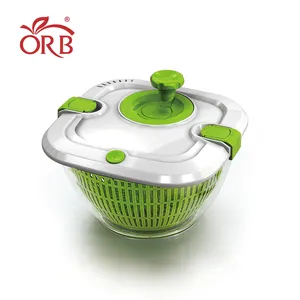 Kitchen Accessories Vegetable Spin Dryer Plastic Manual Easy To Use Salad Spinner And Chopper