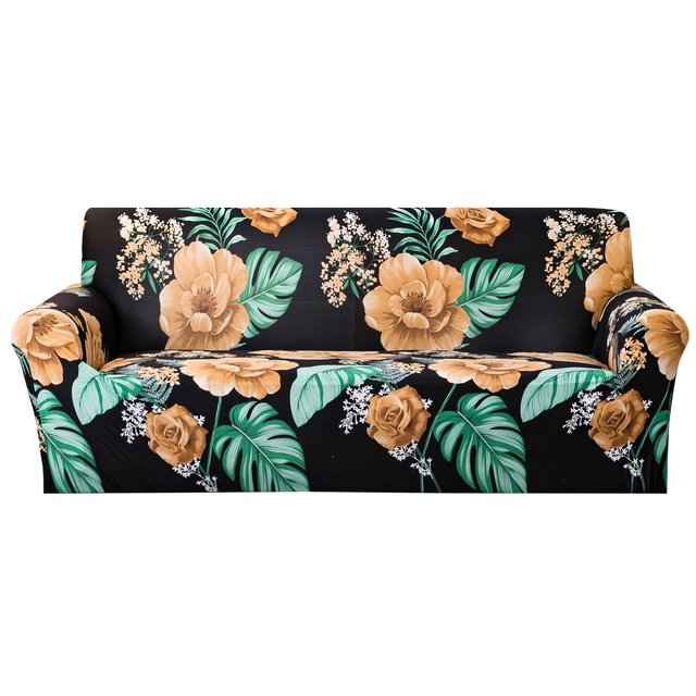 American Style Linen Floral 3D Printed Washable Easy-Going Reversible Sofa Cover Slip Covers