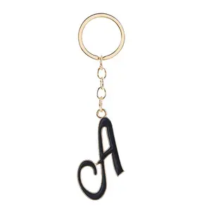 Custom English Letter Design Keychain Metal Zinc Alloy Key Chain For Memorial