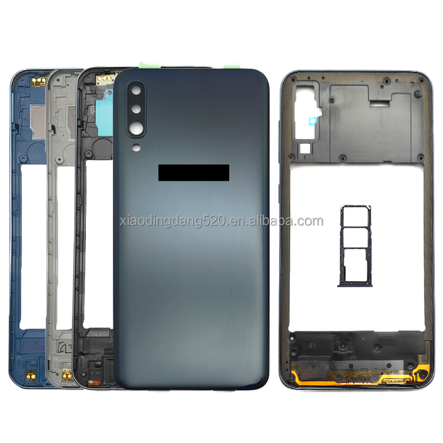 For Samsung for Galaxy A50-A505-A505f Repair Parts Kit Full Housing Case Metal Middle Frame Cover for Battery Back Camera Lens