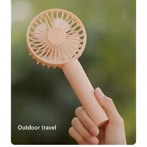 Ventilateur portable USB pliable et rechargeable avec trois vitesses, en plastique, pour extérieur et table, avec support de téléphone - Product Image 2