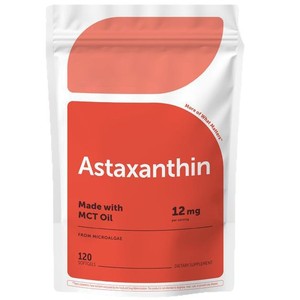 120 gélules d'astaxanthine premium à l'huile MCT, compléments alimentaires en gélules d'astaxanthine pour la santé des yeux, des articulations et de la peau. - Product Image 1