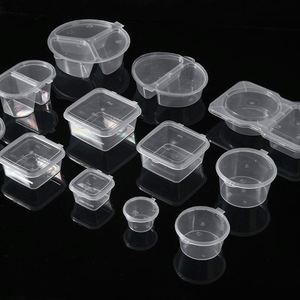 Caja Cuadrada Mini Transparente Ecológica para Buffet de Bodas, Almacenamiento de Ensaladas, Tazón de Plástico para Salsas, Suministro de Fábrica - Product Image 3