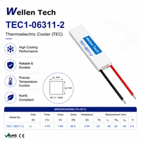 Éléments de refroidissement Peltier TEC1-06311 20x40x3.4 mm 7.64 V 11 A 48.5 W pour système de refroidissement électronique