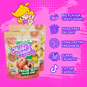 Caramelos de Melocotón Liofilizados, Dulces y Afrutados, Color Rosa, <span class=keywords><strong>2</strong></span> Paquetes, Listos para Comer - Product Image 4