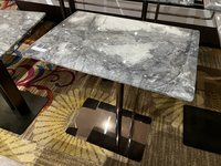 Table d'appoint en pierre luxueuse, table de conférence moderne pour bureau, table basse, table d'exposition, petite table à thé