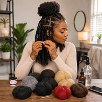 Extensions de cheveux humains 100% naturels, texture afro crépue, en vrac, pour locs, twists, tresses et coiffures DIY