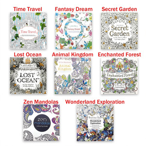 Livre de coloriage décompression pour enfants, motif <span class=keywords><strong>Jardin</strong></span> <span class=keywords><strong>Secret</strong></span>, vente en gros, pas cher, cadeau pour enfants, livre d'activités anti-stress - Product Image 1