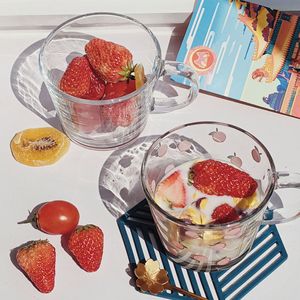 Tasse en verre à poignée de 350ml, tasse à lait pour petit déjeuner, tasses à café mignonnes pour bureau et maison - Product Image 3