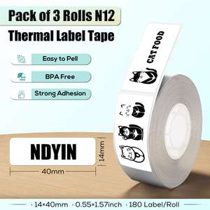 Smart Mini Label Machine Replacement Tape 14x40 mm Thermal Label <b>Printing</b> <b>Paper</b> Adhesive Sticker and Packing Tape - Product Image 3