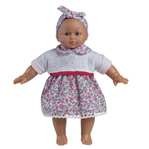 Muñeca Dulce Bebé Marrón con Ropa Rosa Nueva para Niñas - Product Image 1