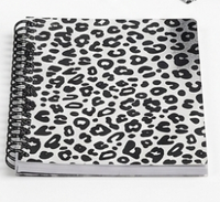 Vente en gros de l'ensemble d'emballage cadeau de la marque JUDE, recyclable, imprimé léopard argenté métallique, sac cadeau, papier d'emballage en rouleau 80GSM, boîte cadeau