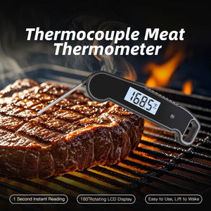 Термометр для еды, кухонные гаджеты, аксессуары для духовки, гриля, конфет, барбекю, подарки для него, папы, мужчин на день рождения, красный - Product Image 6