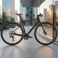Aero Carbon Rennrad mit Flachlenker STEALTHpro 24-Gang RS A12 Hydraulische Scheibenbremse Interne Kabelführung 700C Leichtgewicht