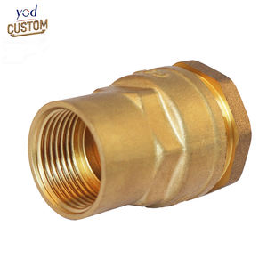 Composants personnalisés YOD, service d'usinage CNC de précision, connecteur en laiton, filetage femelle, raccord de tuyauterie 3/4 pouce NPT BSPT, couplage - Product Image 1