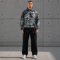 Blouson Bomber Homme Vintage en Polyester/Coton Uni Décontracté Col Montant Réversible Respirant Coupe-Vent Style Urbain Automne